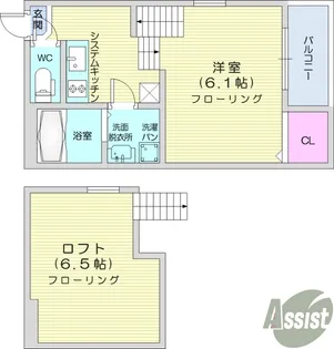 ハーモニーテラス岩切3【1階】の間取り