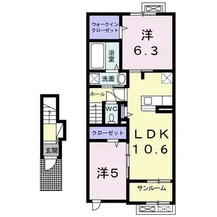 エスポワール エム【2階】の間取り