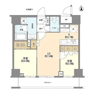 オープンレジデンシア御徒町【10階】の間取り