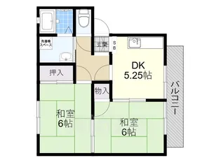 ハイツみやび【1階】の間取り