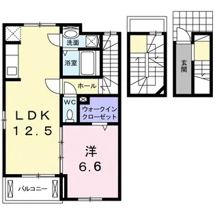 ラヒルノーヴァ【3階】の間取り