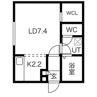 ecoflats中島公園(エコフラッツ)【2階】の間取り