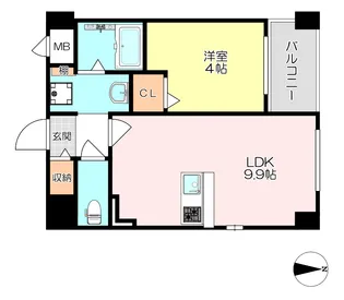 BROOKLYN SQUARE【6階】の間取り