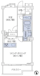 代官山BLESS鉢山【1階】の間取り