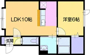 サニーフラット【1階】の間取り