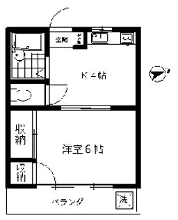 ブリッヂハイツ日吉【2階】の間取り