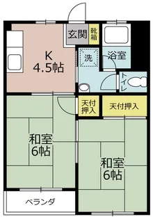 ひつじやハイツA棟【3階】の間取り