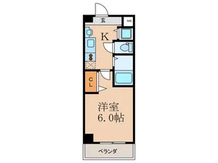 プレミアムコート天神橋エイト【8階】の間取り