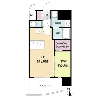 セレニテ難波ミラク弐番館【5階】の間取り