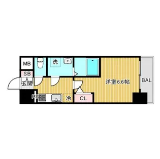 エスリード京橋アミュゼ【3階】の間取り