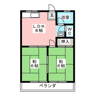コーポ横山【2階】の間取り