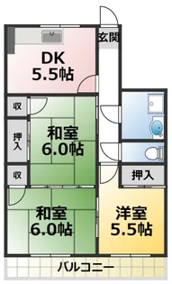 ハイツ大蔵【3階】の間取り