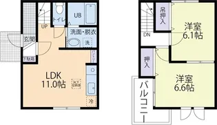 グラシア Bの間取り