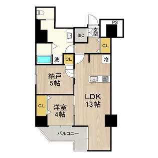 レジディア堺筋本町プレイス【10階】の間取り