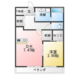 グリーンフォレスト那加門前【2階】の間取り