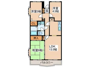 カサベルデ宮崎台【3階】の間取り
