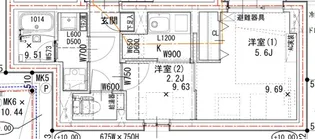 ラヴィエール荏原中延【1階】の間取り