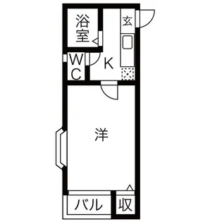 ロフト志賀本通【2階】の間取り