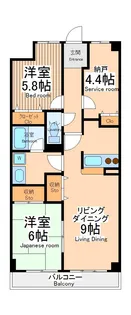 ドミールS【5階】の間取り