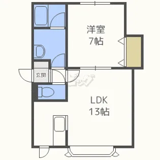エスタシオンイカワII【2階】の間取り