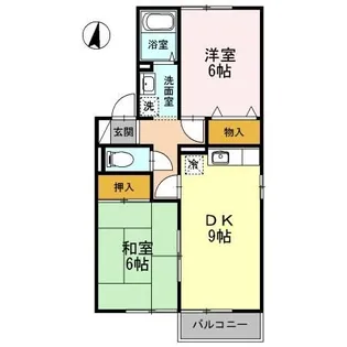 セジュールK【2階】の間取り