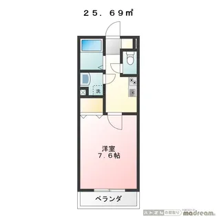 アクアフレア代々木八幡【2階】の間取り
