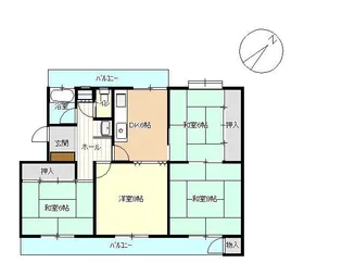 コージネス城ヶ丘 II棟【1階】の間取り