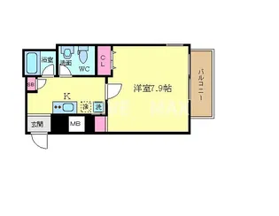 プレサンスNEO京都烏丸【5階】の間取り