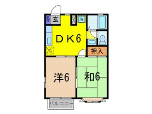 カナルサイド【2階】の間取り