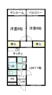 寺町パリエ【2階】の間取り