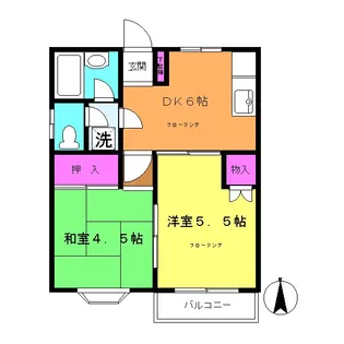 カーサ桂台【2階】の間取り