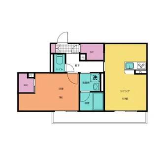 アマンディ希【1階】の間取り