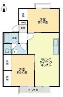 フォブールアベリアB【1階】の間取り