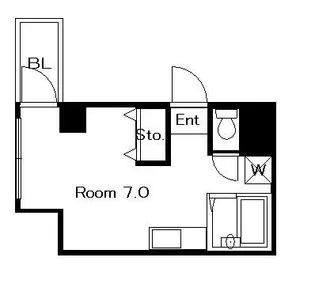 1Rの間取り画像