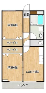 サンサンハイツI【2階】の間取り