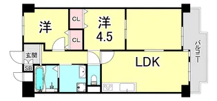 アビタシオン中津【3階】の間取り