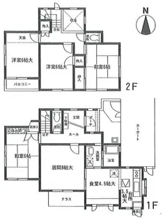 千葉県市原市北国分寺台4【一戸建】の間取り