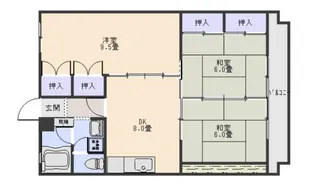 3DKの間取り画像