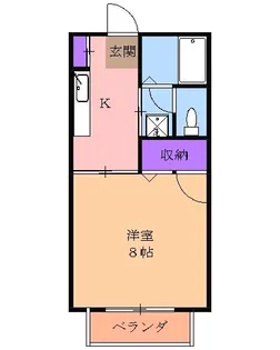 コーポX【2階】の間取り