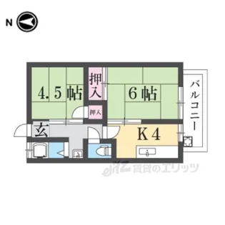 藤谷ハイツ【1階】の間取り