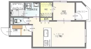 TIME OFF 薬師堂【2階】の間取り