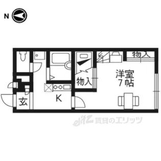 レオパレスヴィレッジ殿城【1階】の間取り