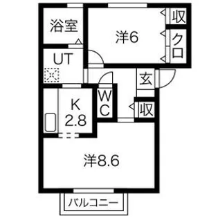 水沢ステーションアベニューA棟【2階】の間取り