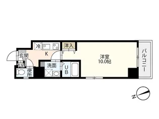 エイトバレー43平和大通り【9階】の間取り