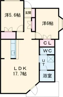 飯島コーポ8号棟【1階】の間取り