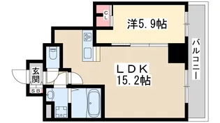 トパーズ江坂【2階】の間取り