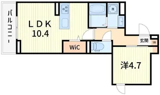 セレスティア亀有【1階】の間取り
