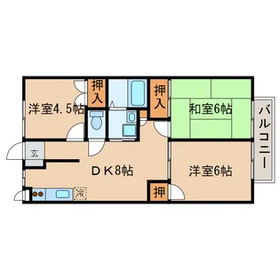 シティシャトレミヤジ【2階】の間取り