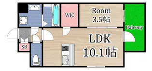 ワールドアイ都島高倉町【10階】の間取り