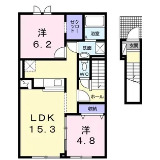 プラシード【2階】の間取り